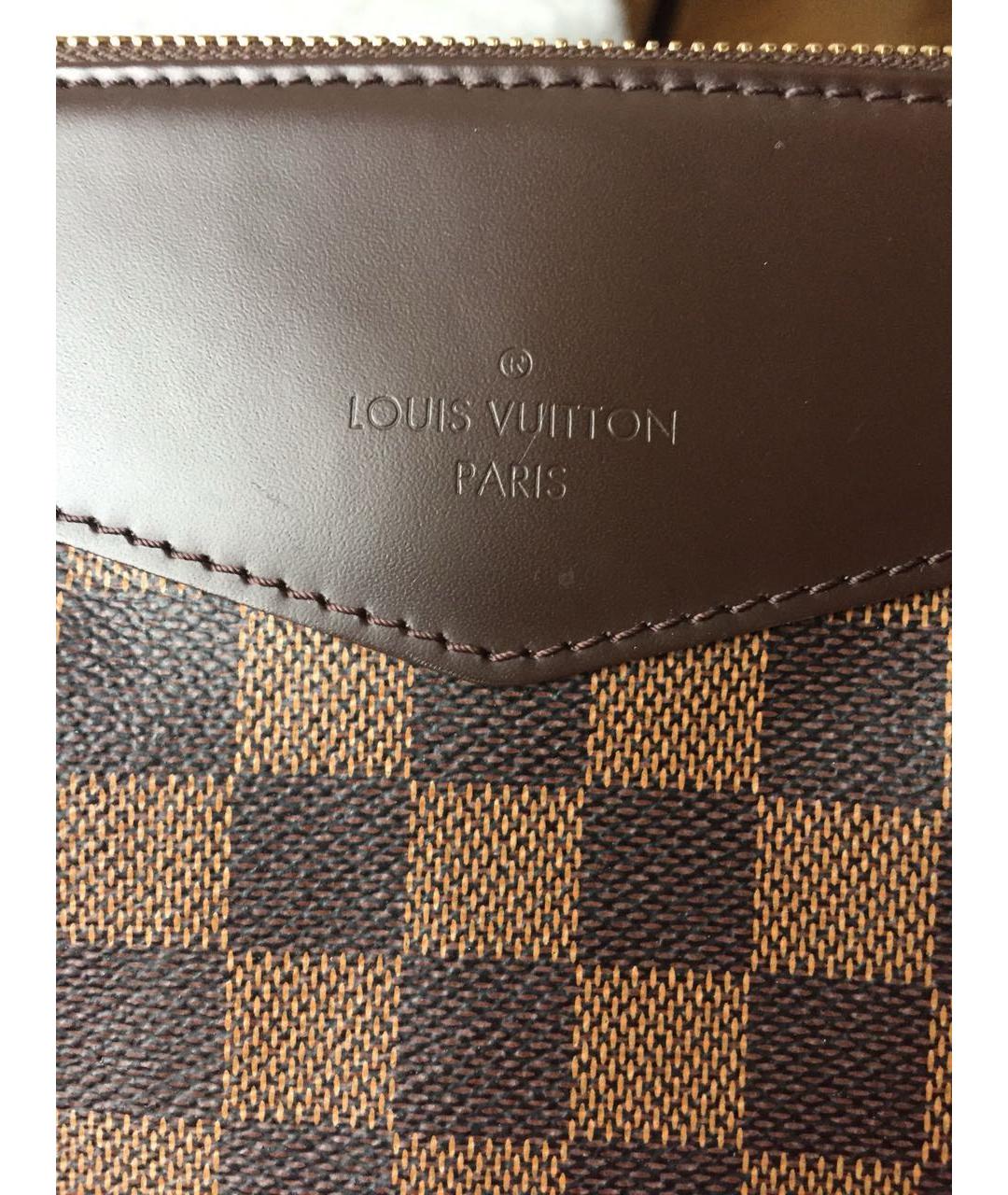 LOUIS VUITTON Коричневая сумка с короткими ручками, фото 6