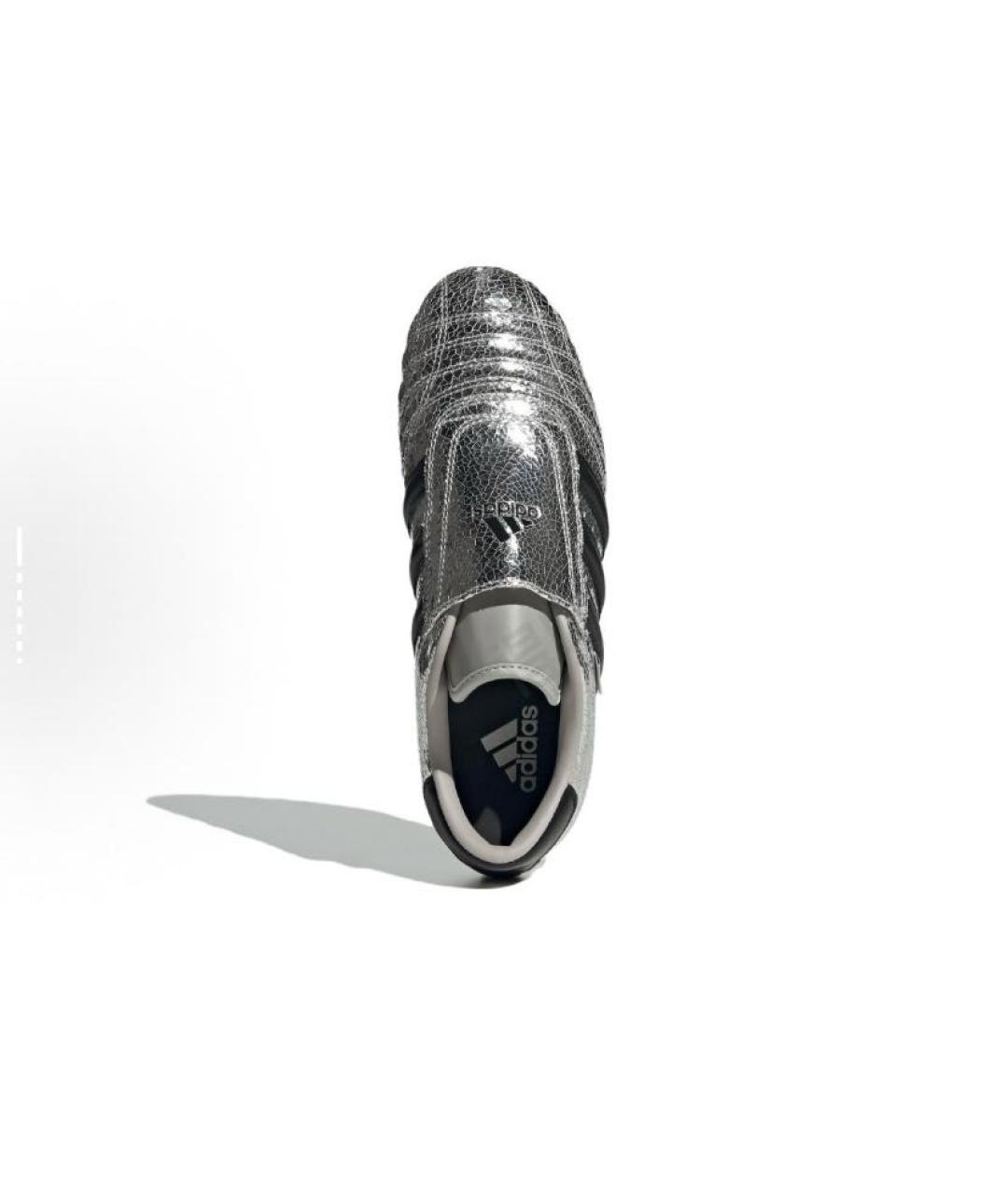 ADIDAS Серебряные кожаные кроссовки, фото 5