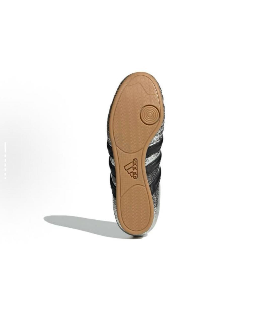 ADIDAS Серебряные кожаные кроссовки, фото 6