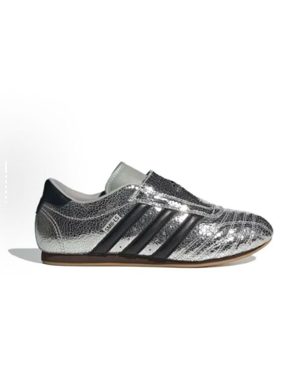 ADIDAS Серебряные кожаные кроссовки, фото 7