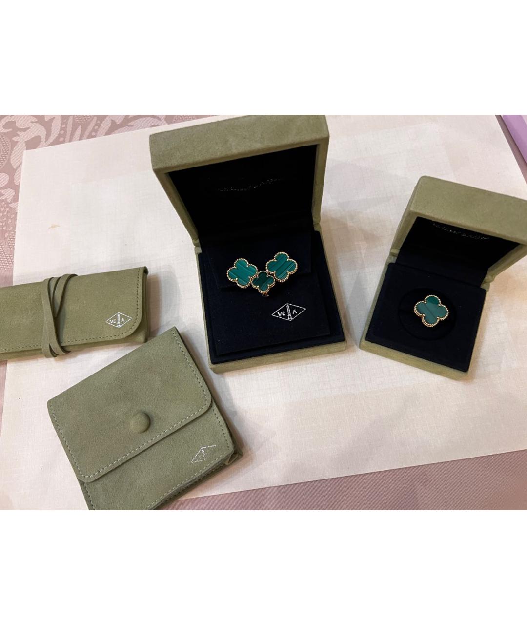 VAN CLEEF & ARPELS Зеленый комплект из белого золота, фото 5