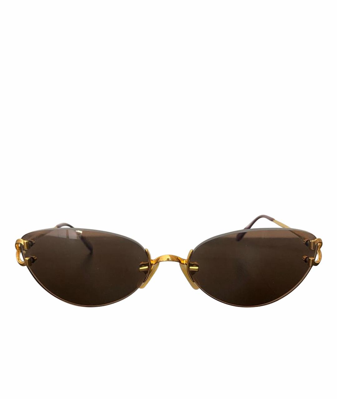 CARTIER Золотые металлические солнцезащитные очки, фото 1