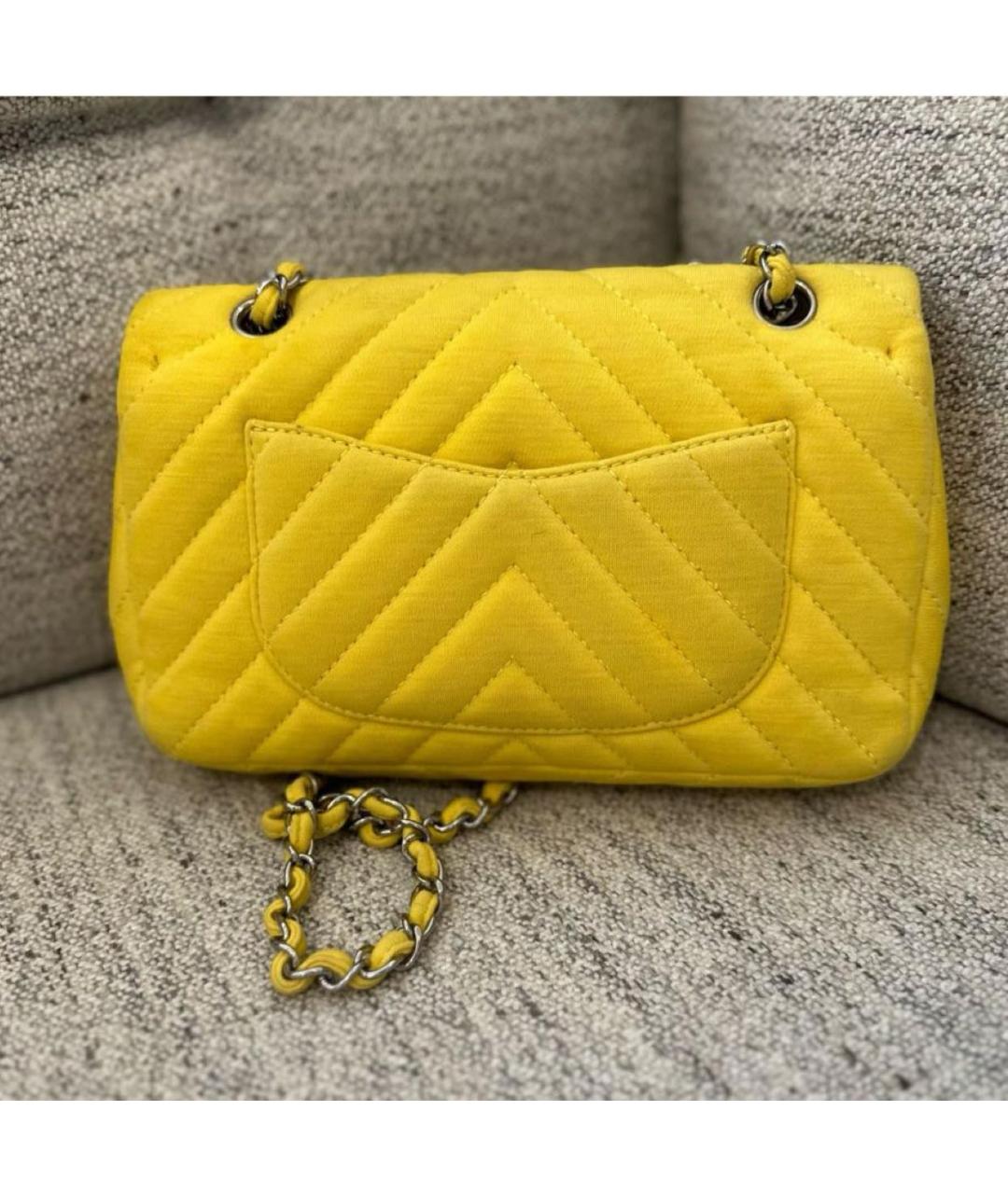 CHANEL Желтая сумка через плечо, фото 3