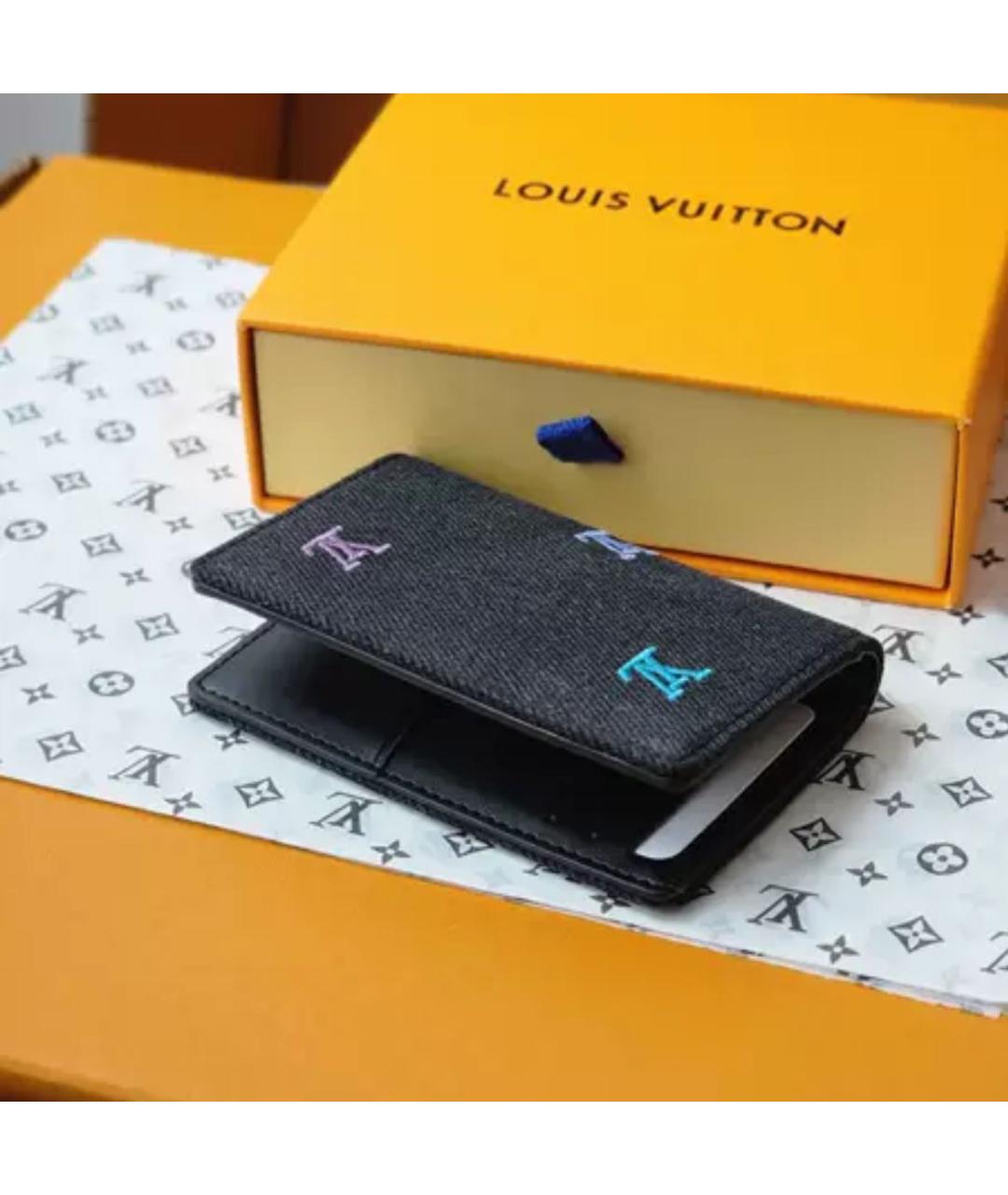 LOUIS VUITTON Черный кардхолдер, фото 3
