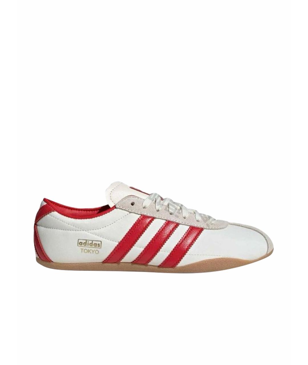 ADIDAS Белые кожаные кроссовки, фото 1