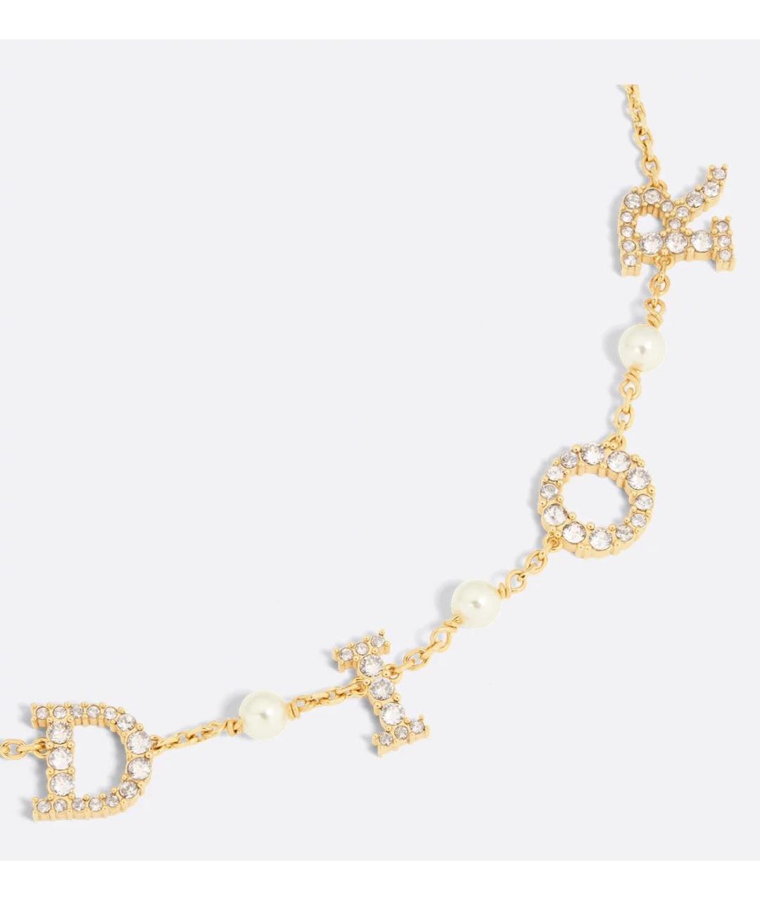 CHRISTIAN DIOR Золотое металлическое колье, фото 4