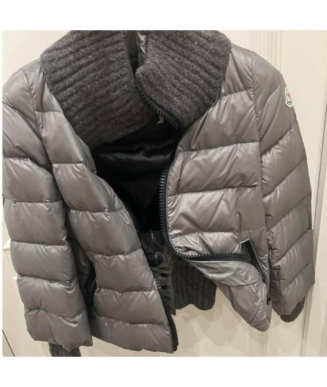 MONCLER Антрацитовый пуховик, фото 3