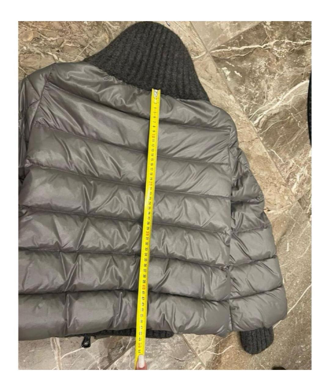 MONCLER Антрацитовый пуховик, фото 5