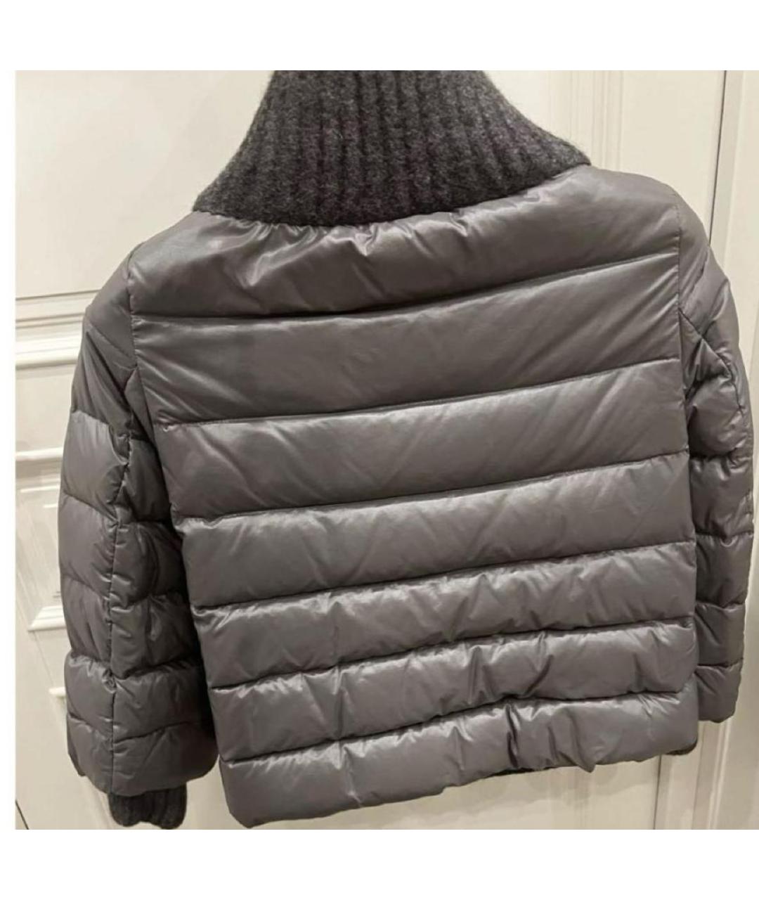MONCLER Антрацитовый пуховик, фото 2
