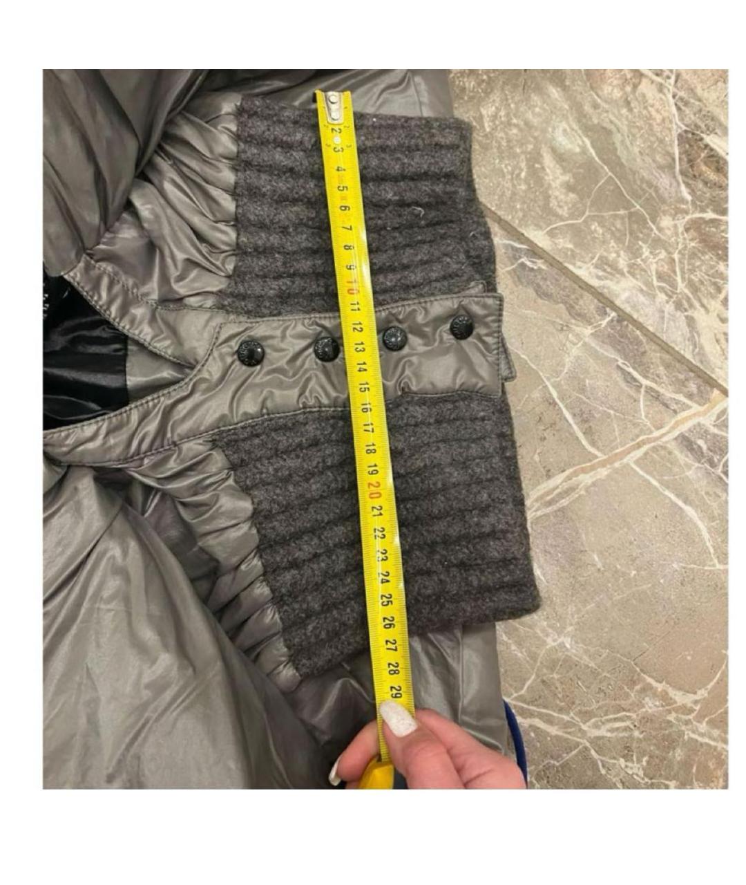 MONCLER Антрацитовый пуховик, фото 7