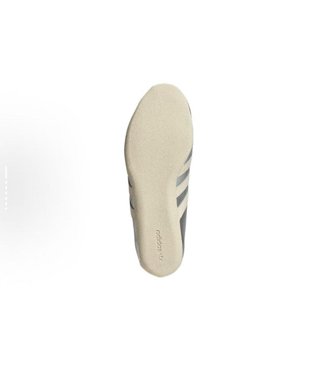 ADIDAS Серебряные кожаные кроссовки, фото 6