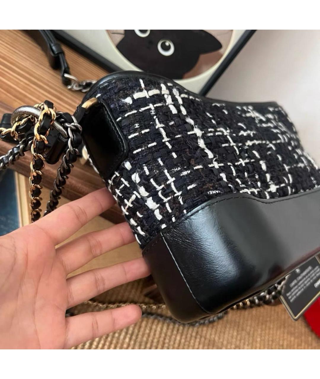 CHANEL Черная кожаная сумка через плечо, фото 4