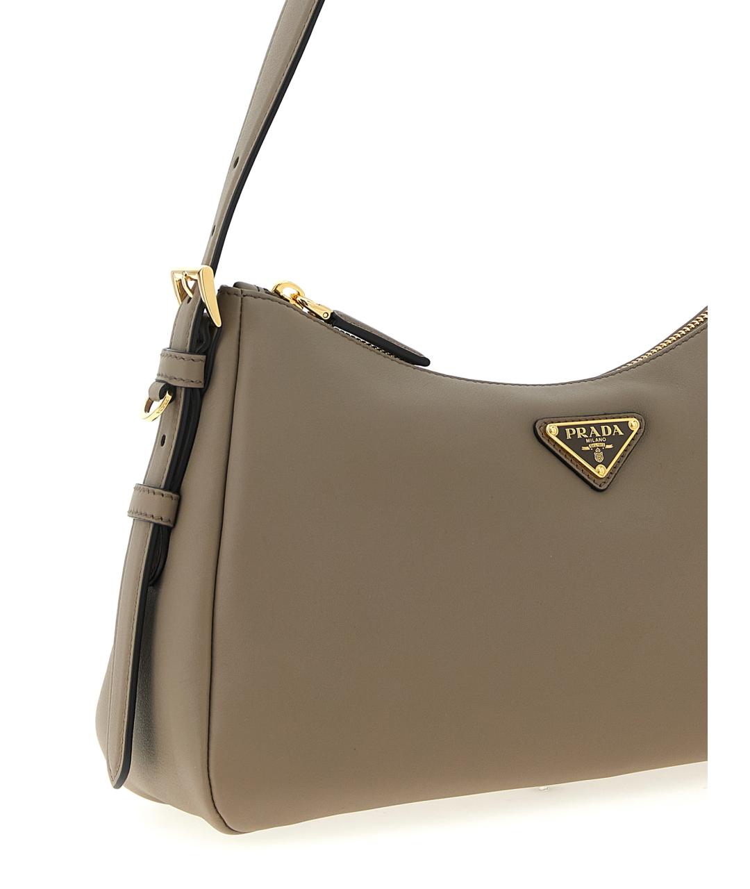 PRADA Бежевая кожаная сумка через плечо, фото 3