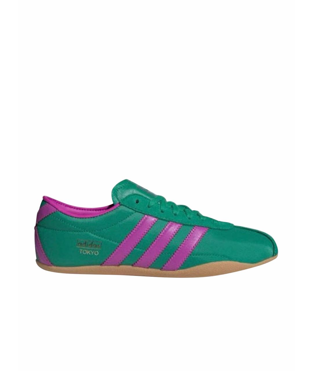 ADIDAS Зеленые текстильные кроссовки, фото 1