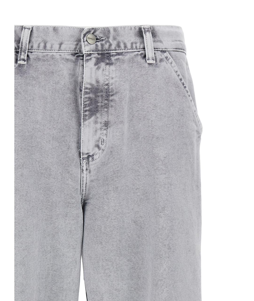 CARHARTT WIP Серые хлопковые прямые джинсы, фото 3