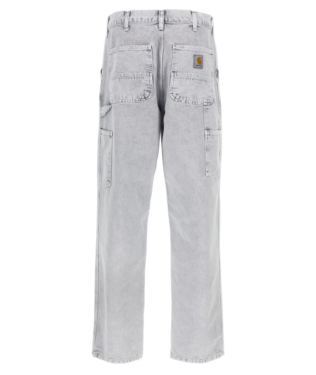 CARHARTT WIP Серые хлопковые прямые джинсы, фото 2