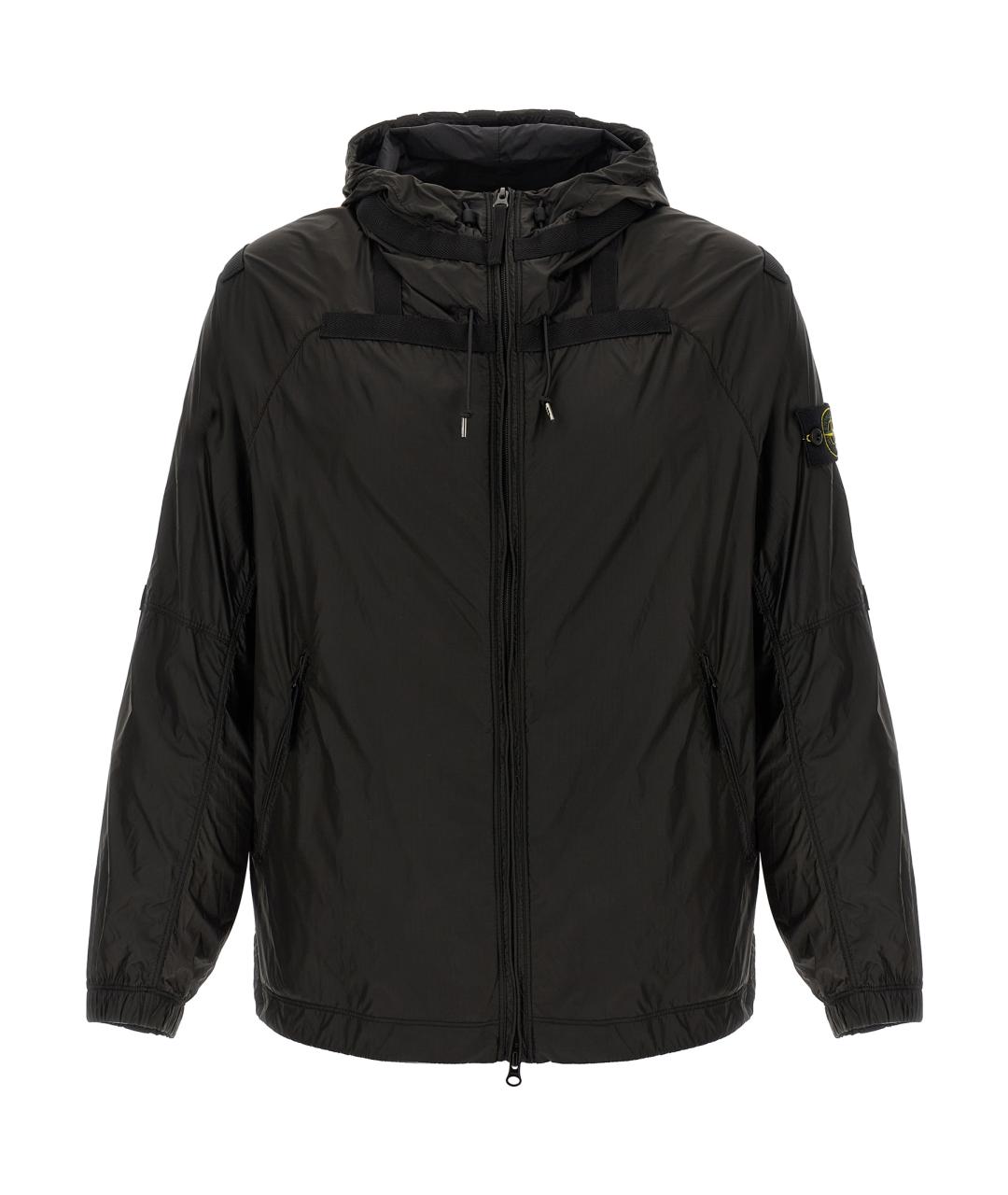 STONE ISLAND Черная полиамидовая куртка, фото 1