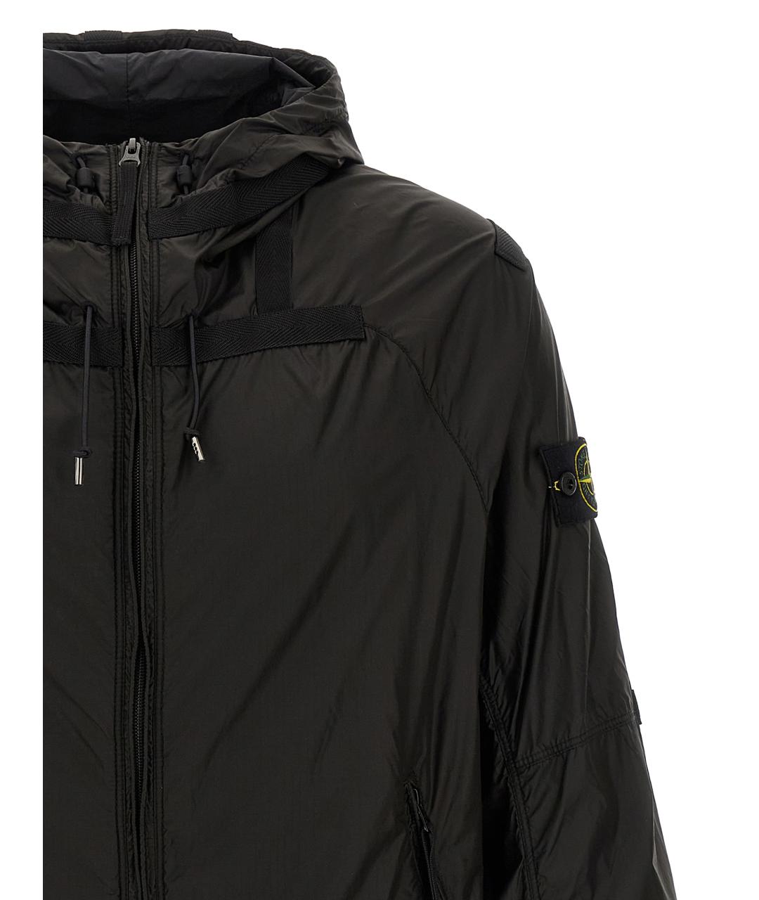 STONE ISLAND Черная полиамидовая куртка, фото 3