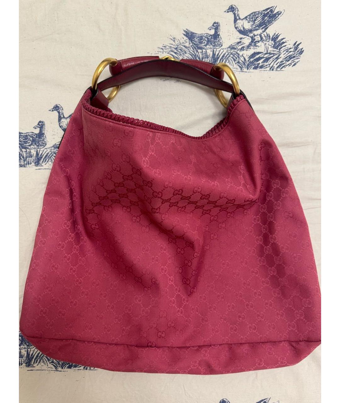 GUCCI Фуксия сумка тоут, фото 7