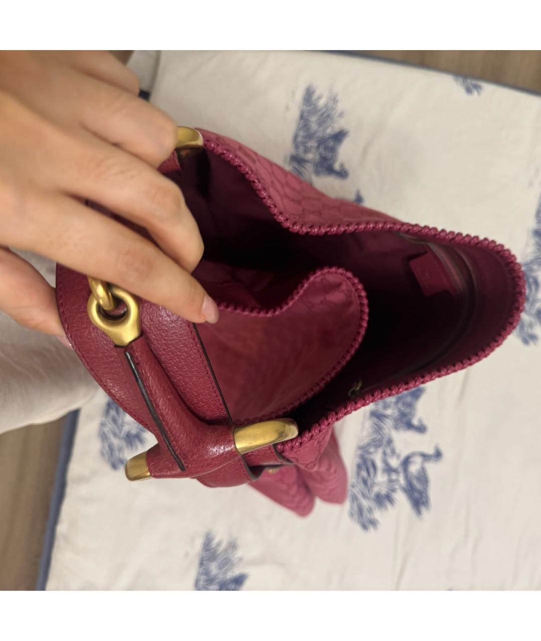 GUCCI Фуксия сумка тоут, фото 4