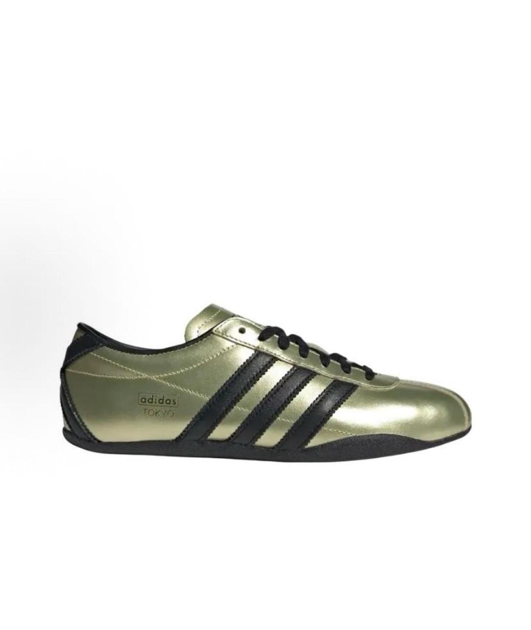 ADIDAS Золотые кожаные кроссовки, фото 4