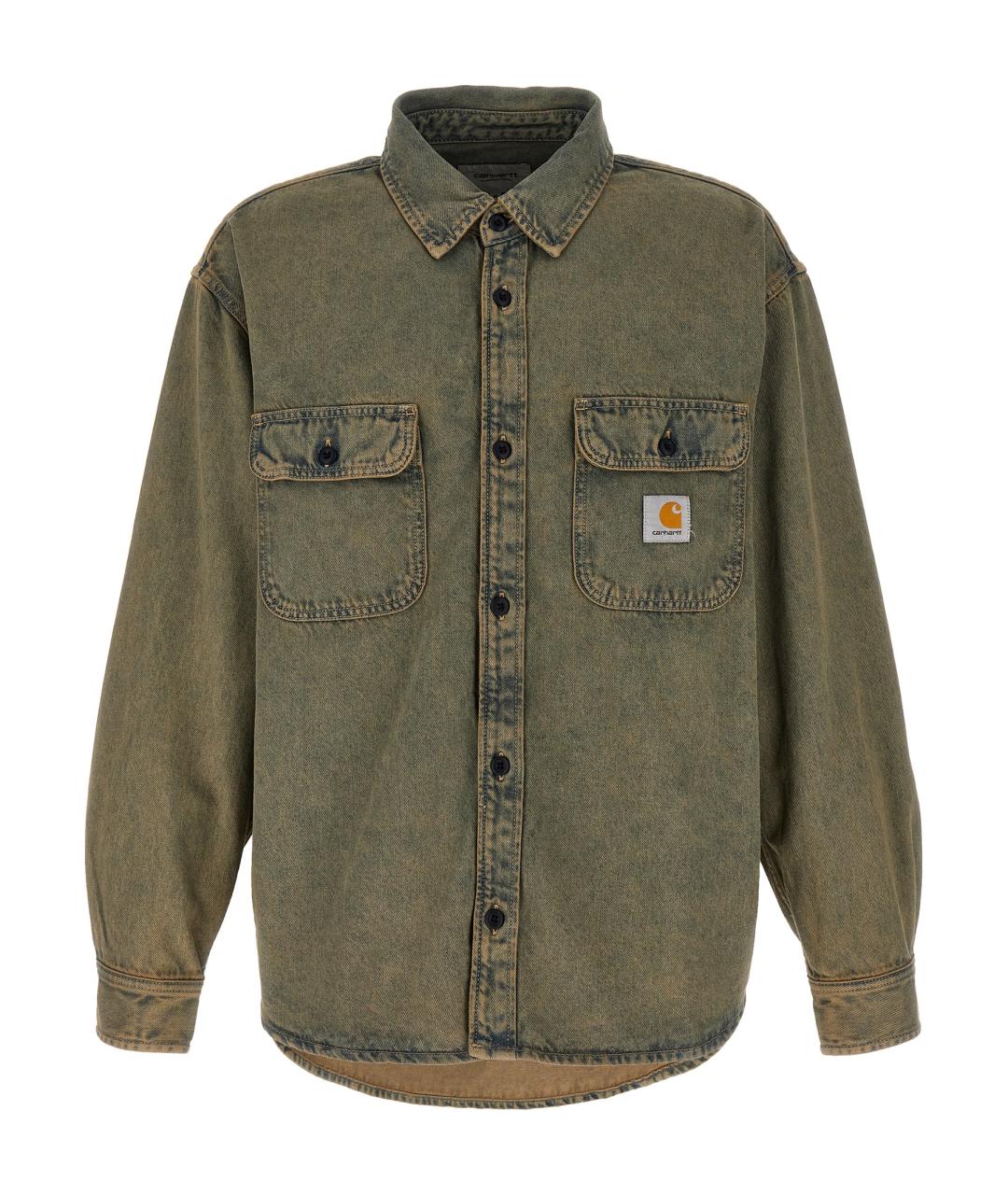 CARHARTT WIP Хаки хлопковая кэжуал рубашка, фото 1