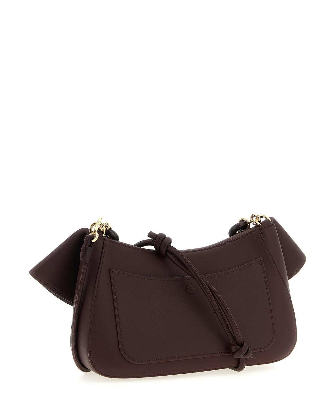 LOEWE Бордовая кожаная сумка через плечо, фото 2