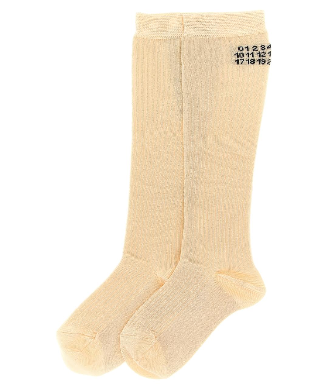MM6 MAISON MARGIELA Бежевые носки, чулки и колготы, фото 2