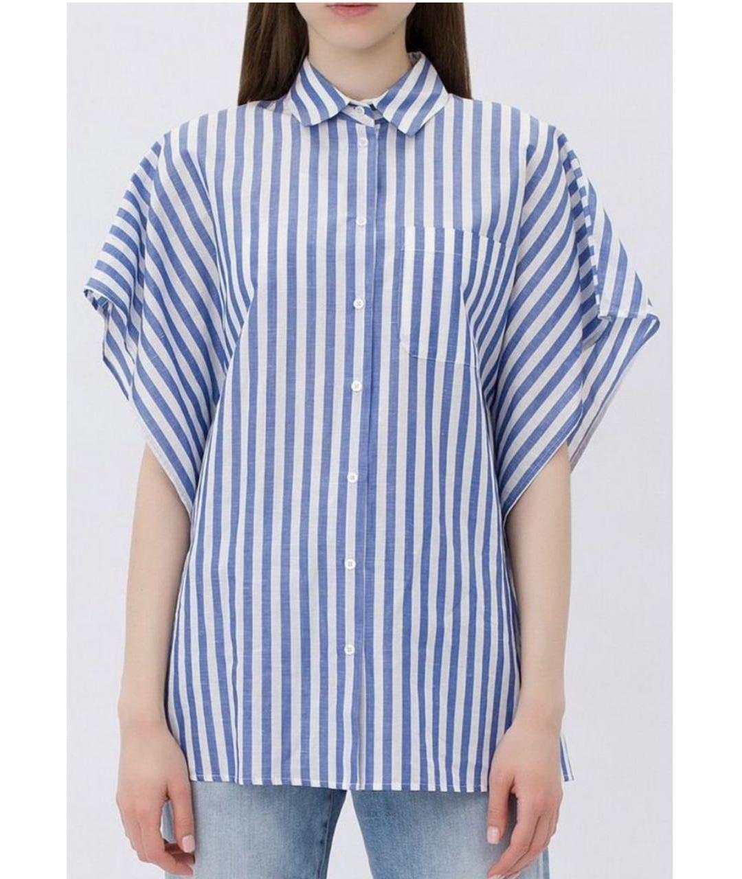 MAX MARA Голубая хлопковая рубашка, фото 6
