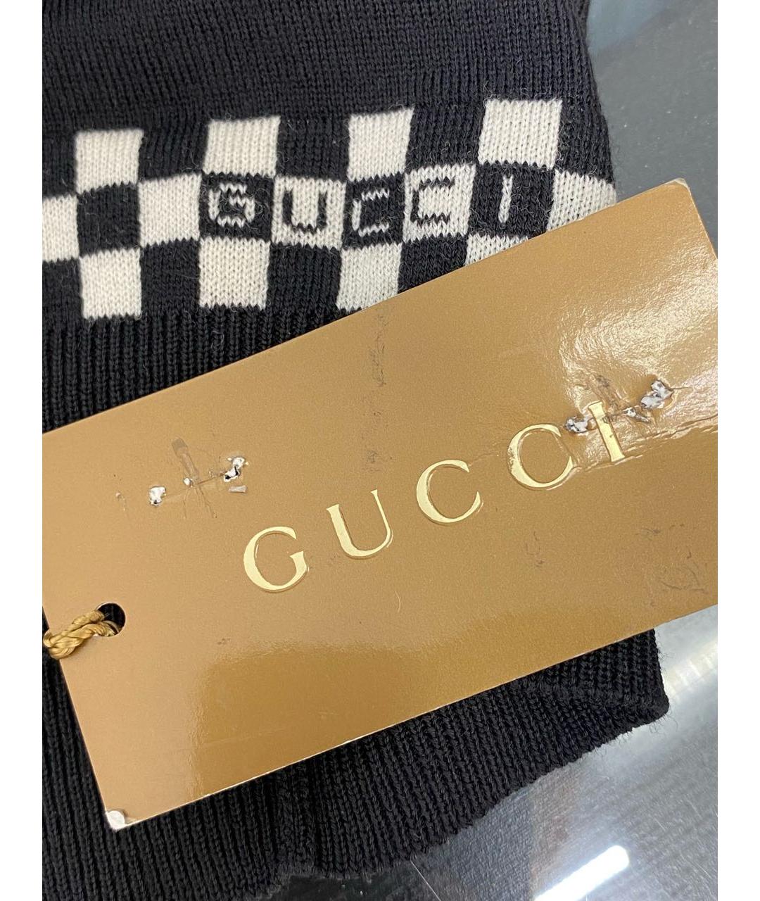 GUCCI Черный шерстяной джемпер / свитер, фото 4