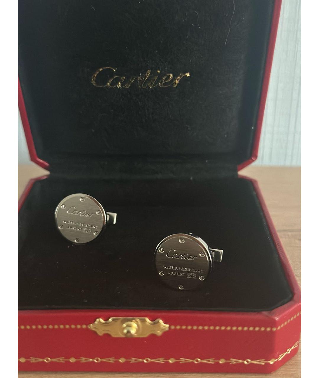 CARTIER Серебряные серебряные запонки, фото 3