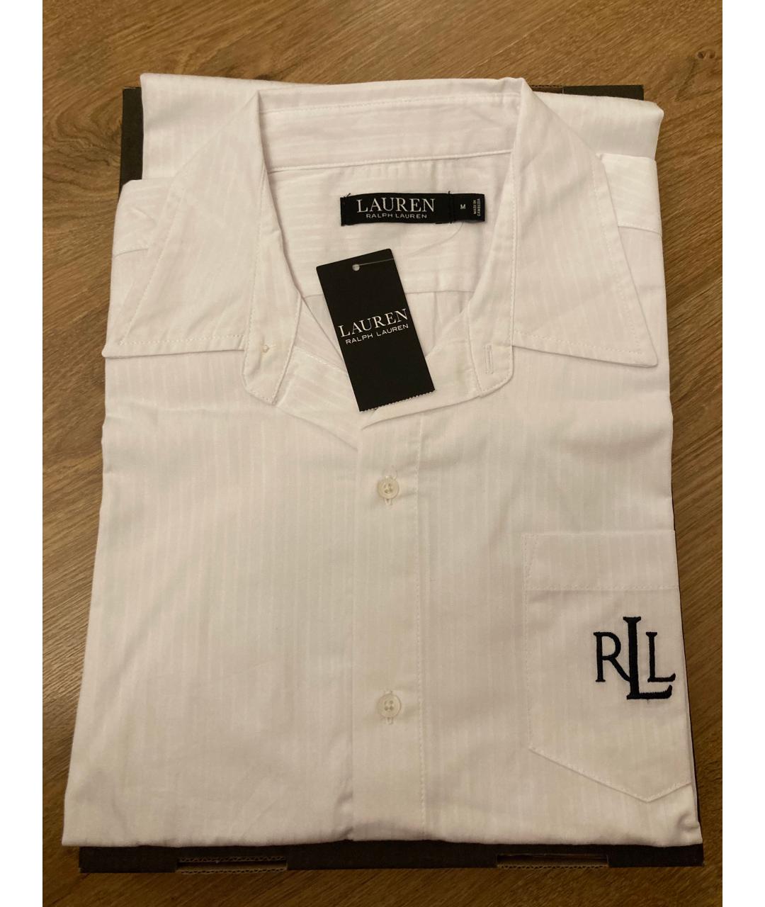 RALPH LAUREN Белая хлопковая рубашка, фото 2