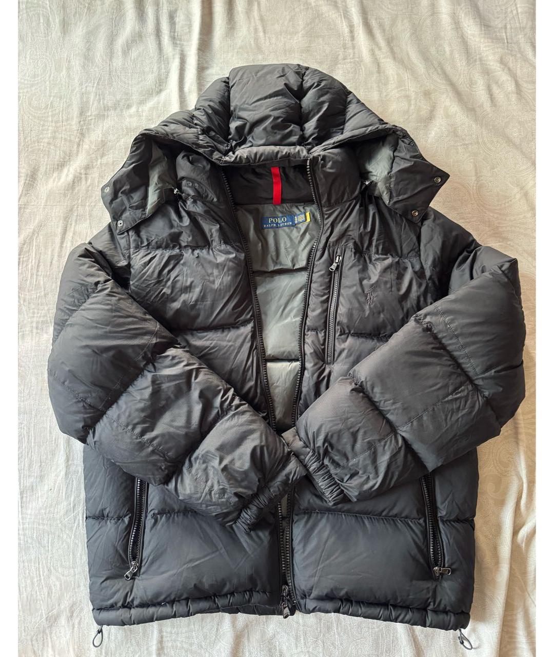 POLO RALPH LAUREN Черный полиэстеровый пуховик, фото 6