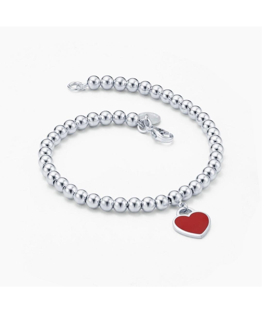 TIFFANY&CO Красный серебряный браслет, фото 3