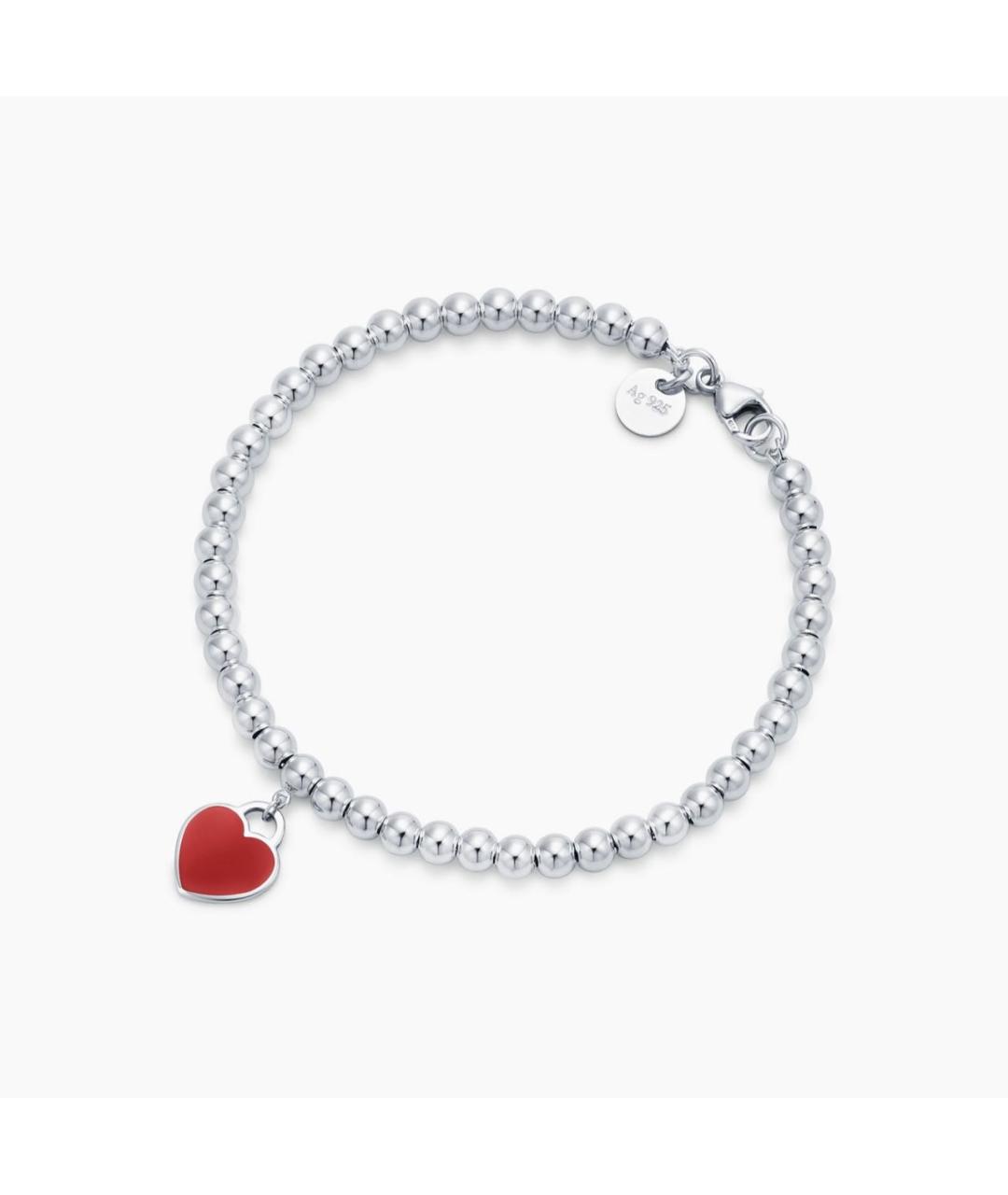 TIFFANY&CO Красный серебряный браслет, фото 8