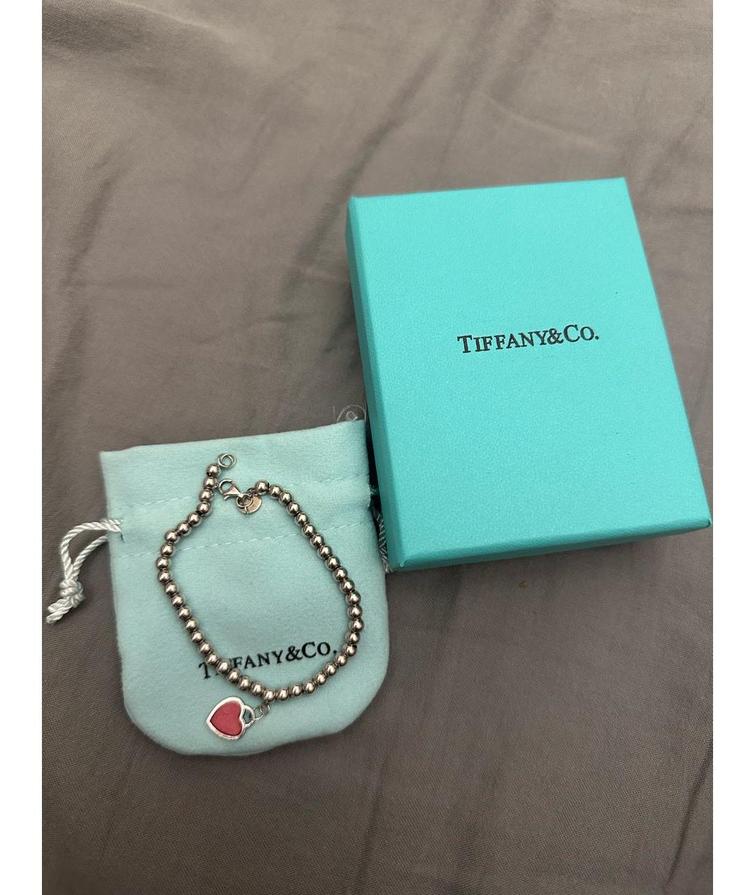TIFFANY&CO Красный серебряный браслет, фото 5