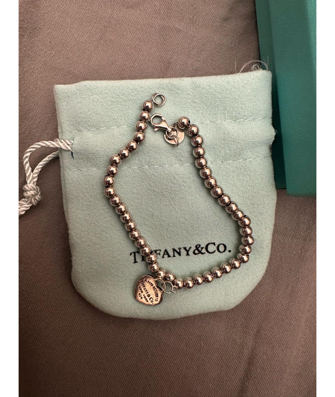 TIFFANY&CO Красный серебряный браслет, фото 7
