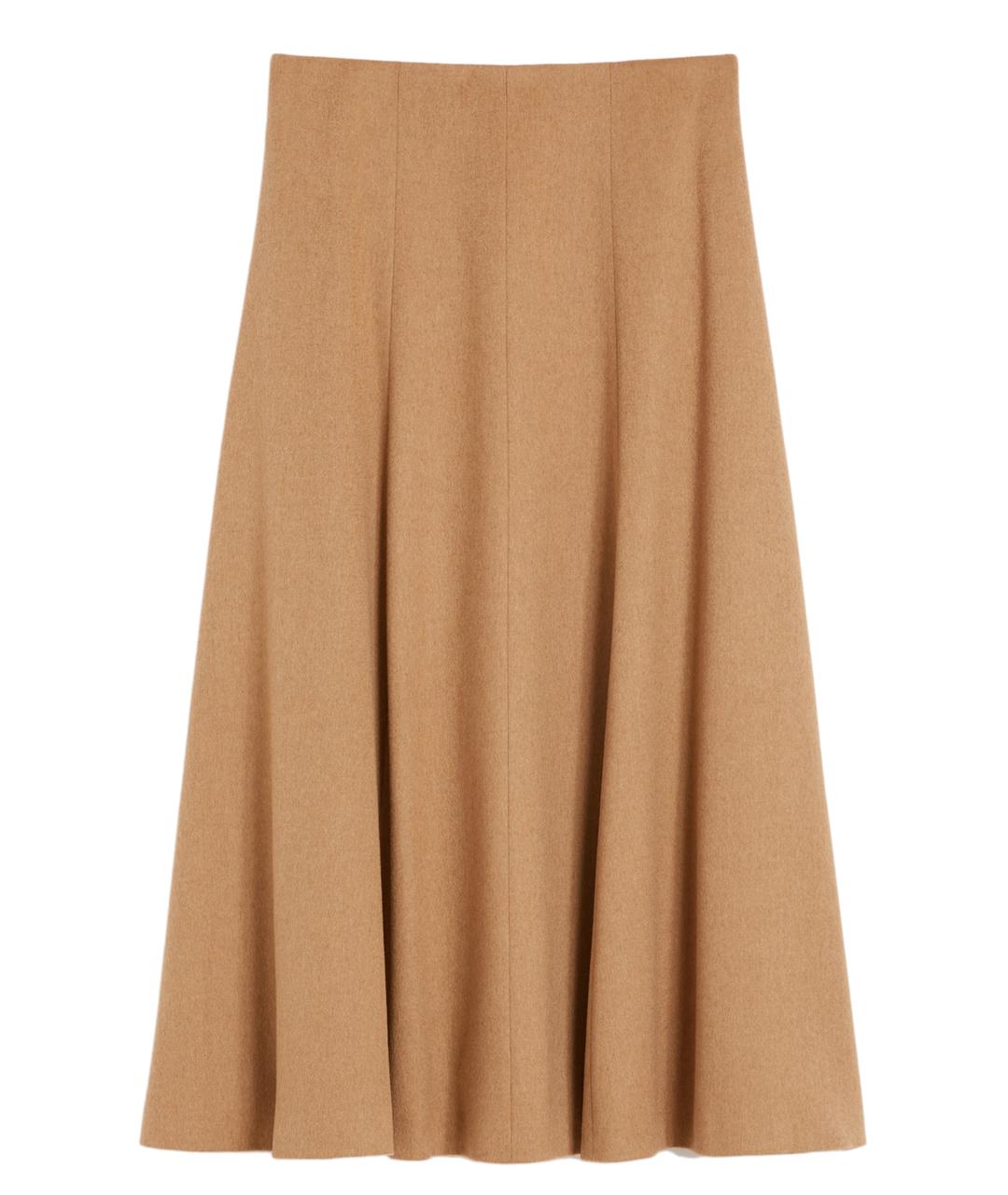 MAX MARA Горчичная юбка миди, фото 1