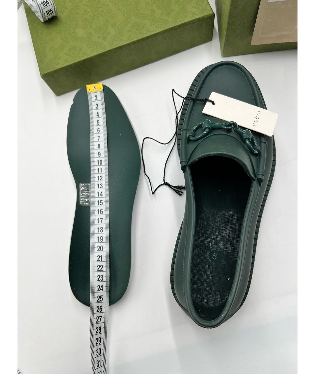 GUCCI Зеленые мокасины, фото 4