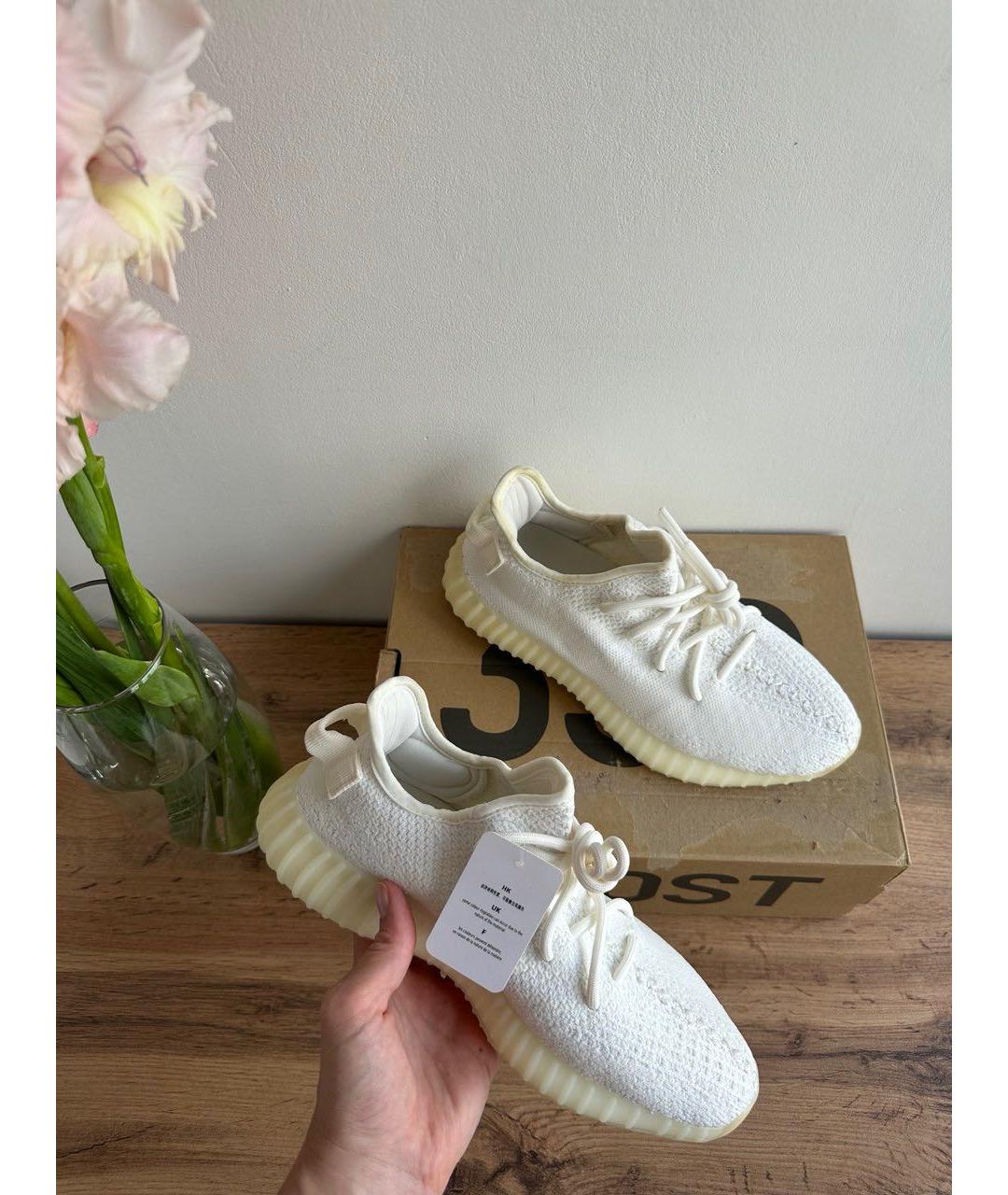 ADIDAS YEEZY Белые текстильные кроссовки, фото 9