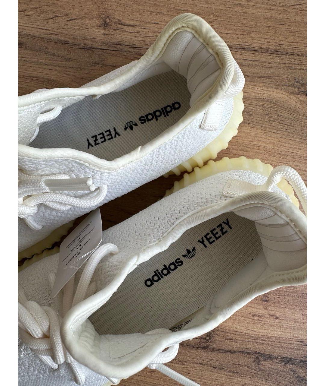 ADIDAS YEEZY Белые текстильные кроссовки, фото 3