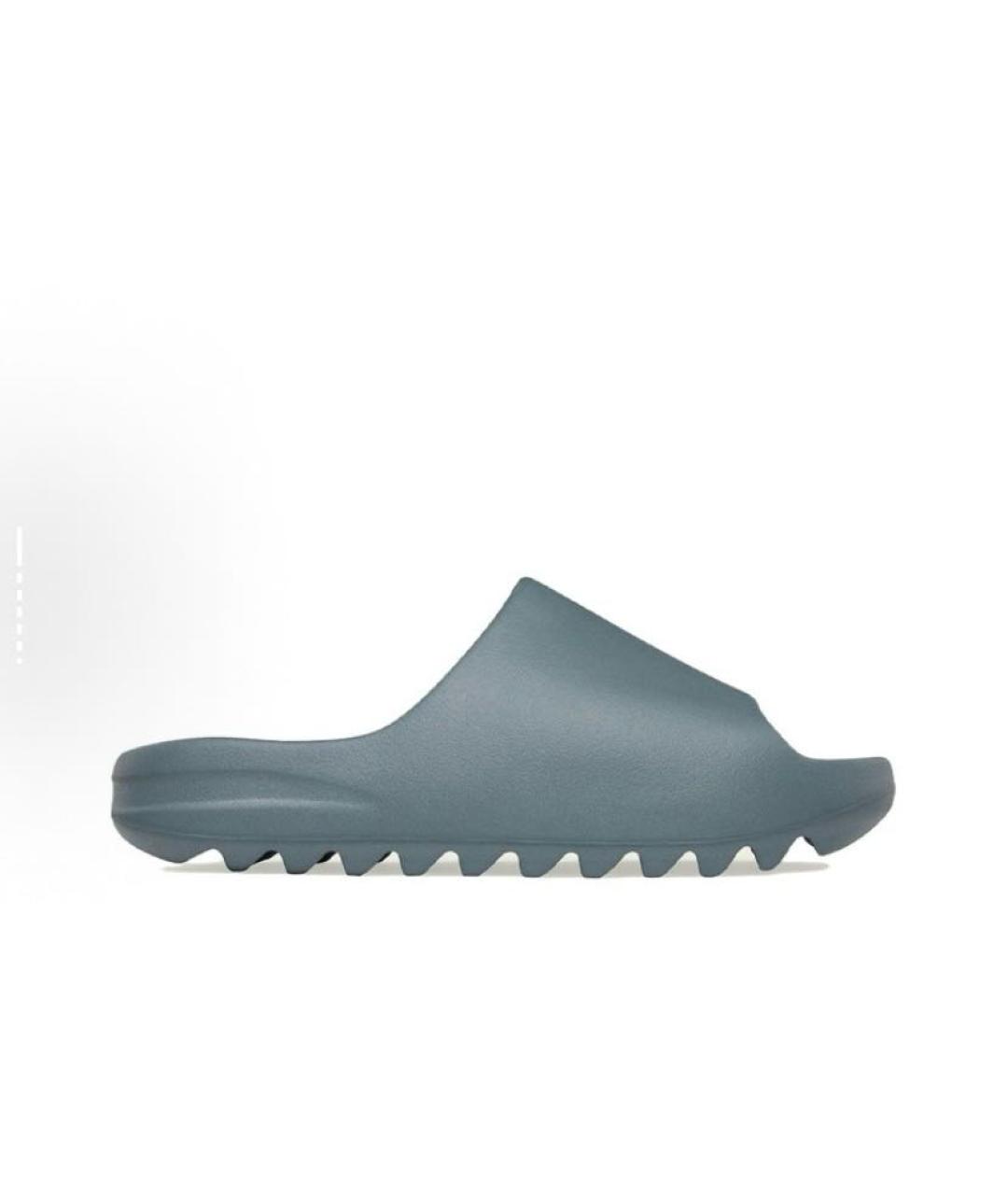 ADIDAS YEEZY Темно-синие резиновые шлепанцы, фото 7