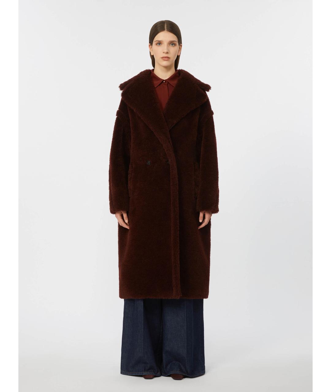 MAX MARA Бордовое пальто, фото 3