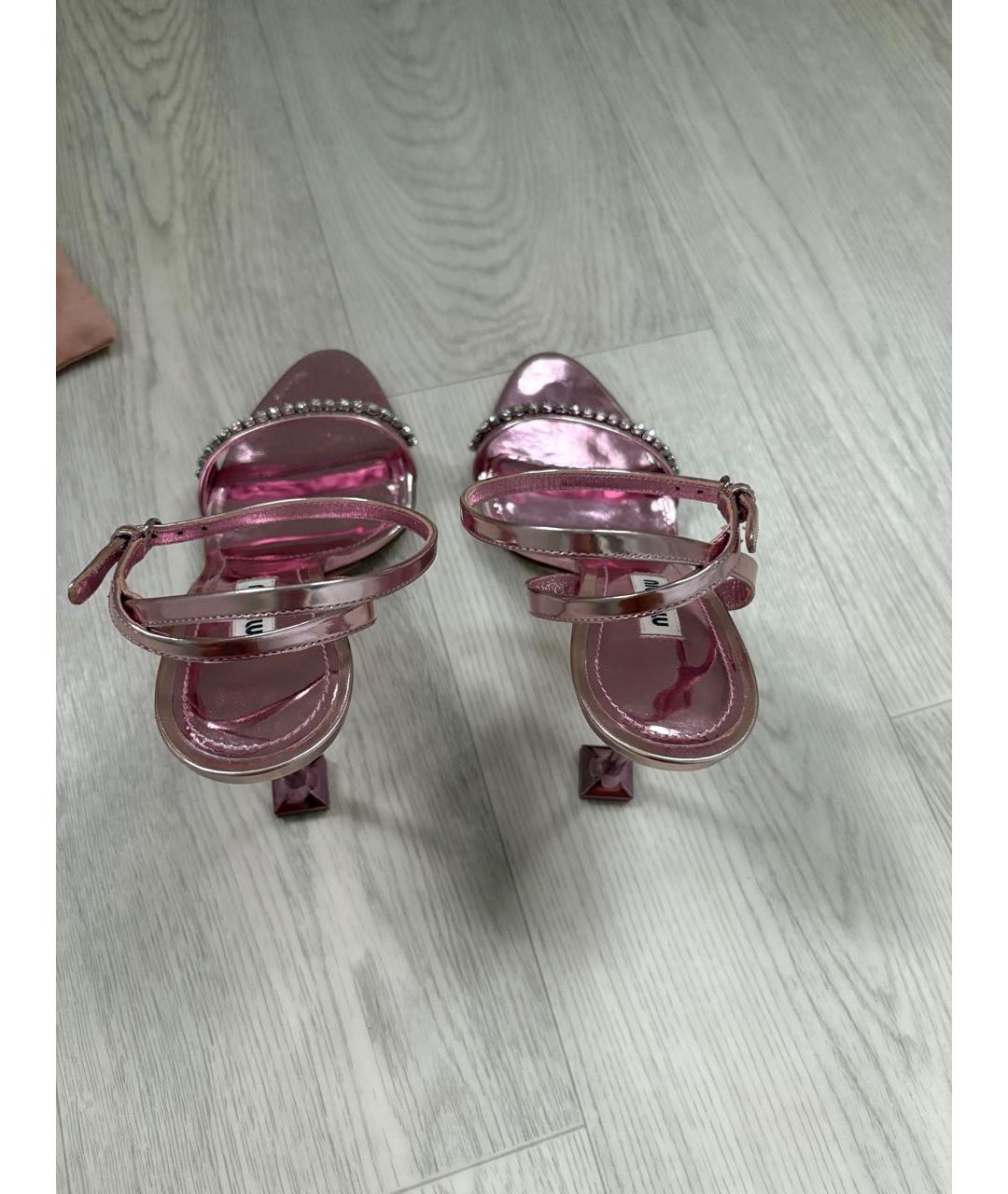 MIU MIU Розовые босоножки, фото 3