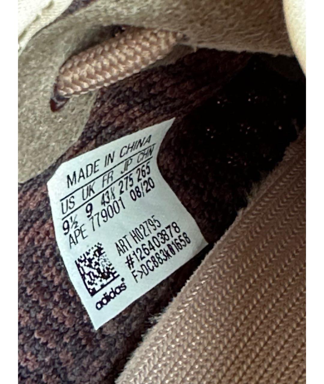 ADIDAS YEEZY Бежевые текстильные низкие кроссовки / кеды, фото 6