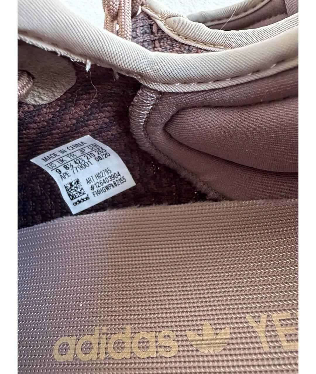 ADIDAS YEEZY Бежевые текстильные низкие кроссовки / кеды, фото 5