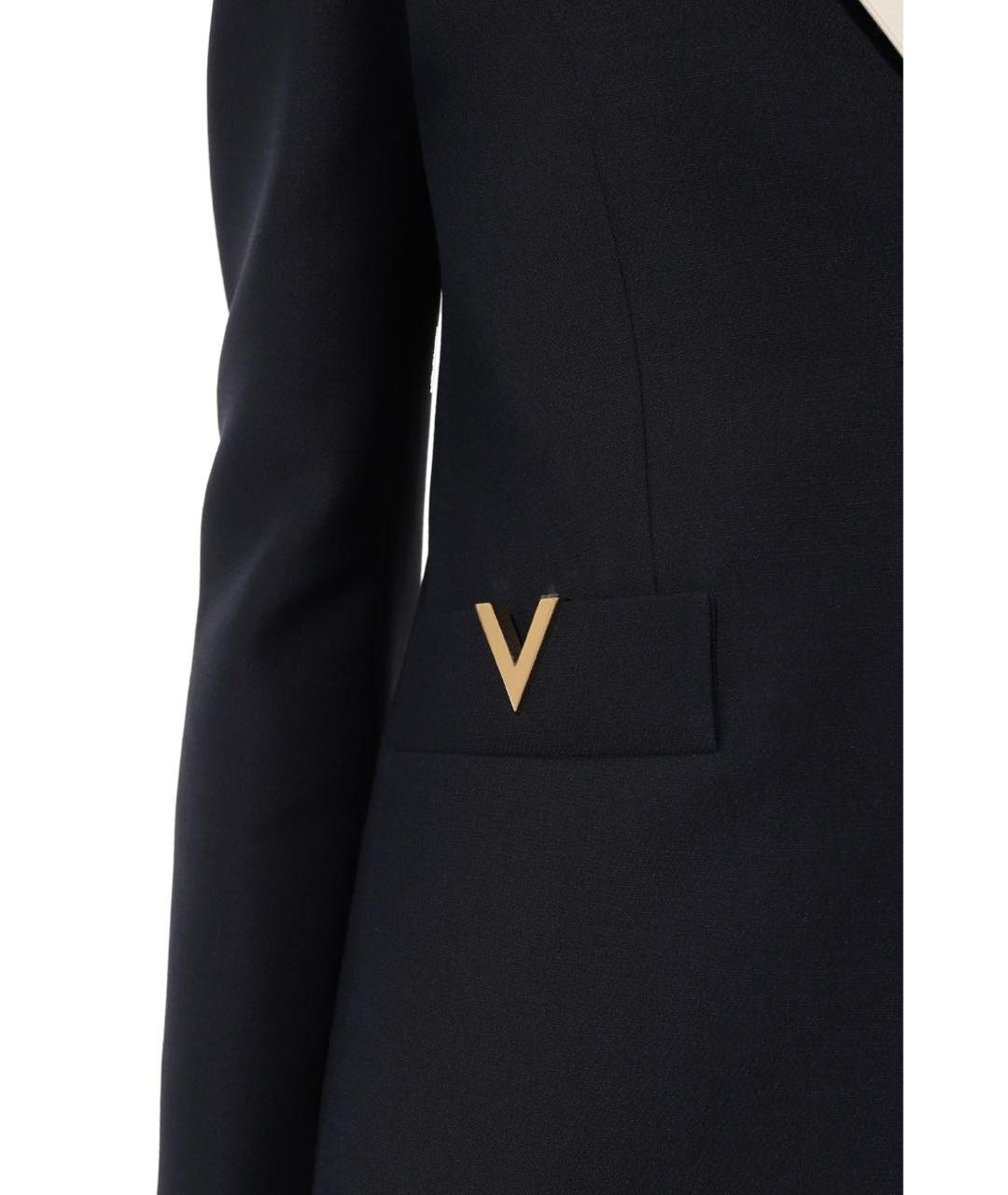 VALENTINO Темно-синий шерстяной жакет/пиджак, фото 3