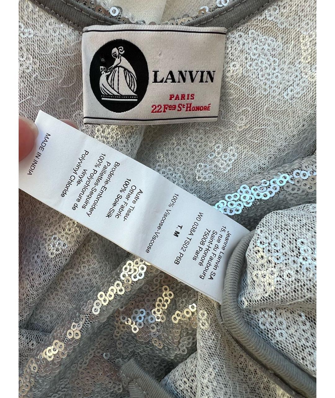 LANVIN Серебряная блузы, фото 3