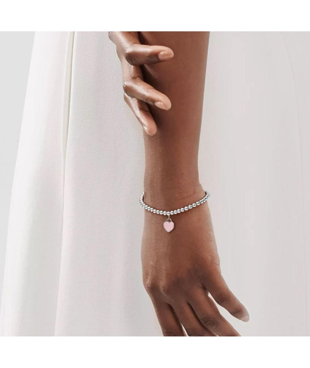 TIFFANY&CO Коралловый серебряный браслет, фото 3