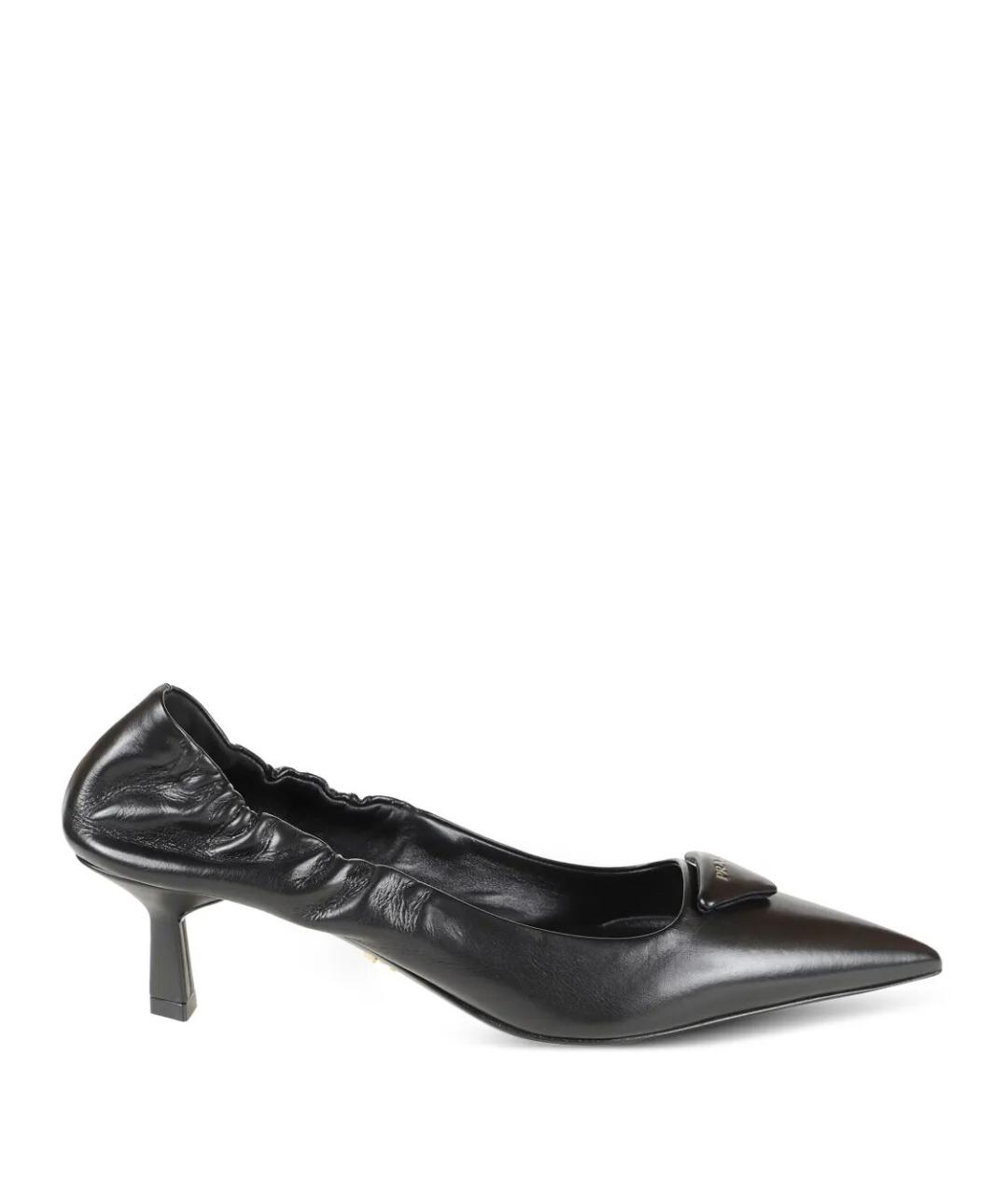 PRADA Черные кожаные туфли, фото 1